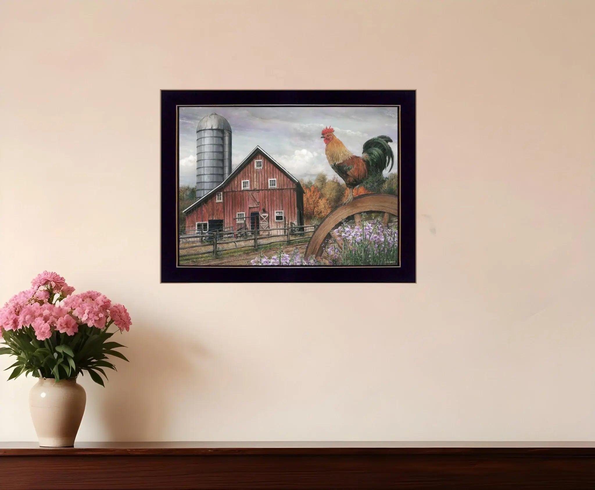 Good Morning Vermont 1 Black Framed Print Wall Art - Homeroots - Flyclothing LLC
