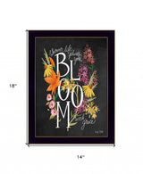 Bloom with Grace 1 Black Framed Print Wall Art - Homeroots - Flyclothing LLC