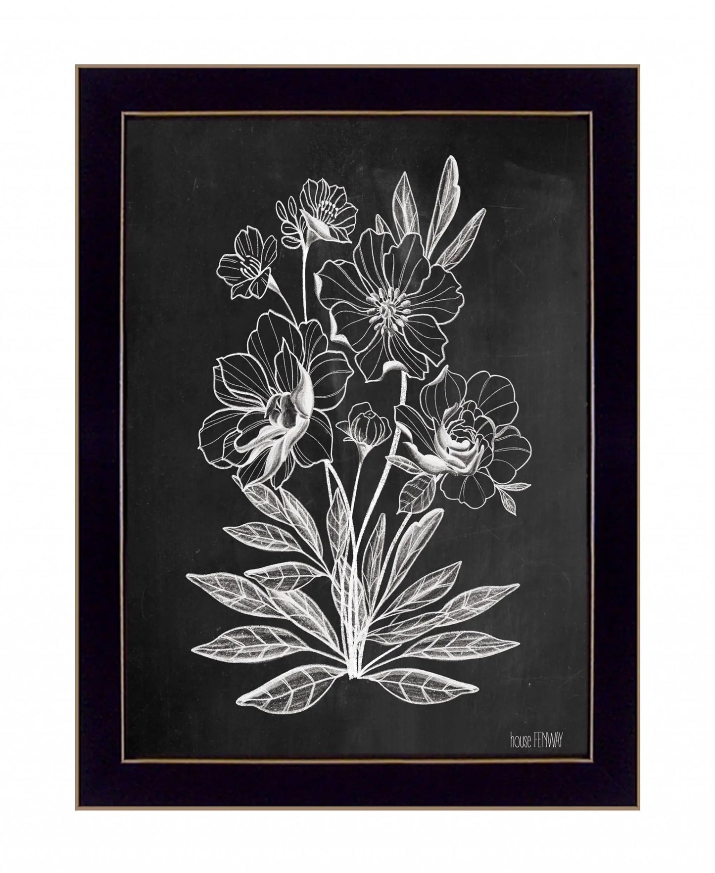 Vintage Chalkboard 1 Black Framed Print Wall Art - Homeroots - Flyclothing LLC