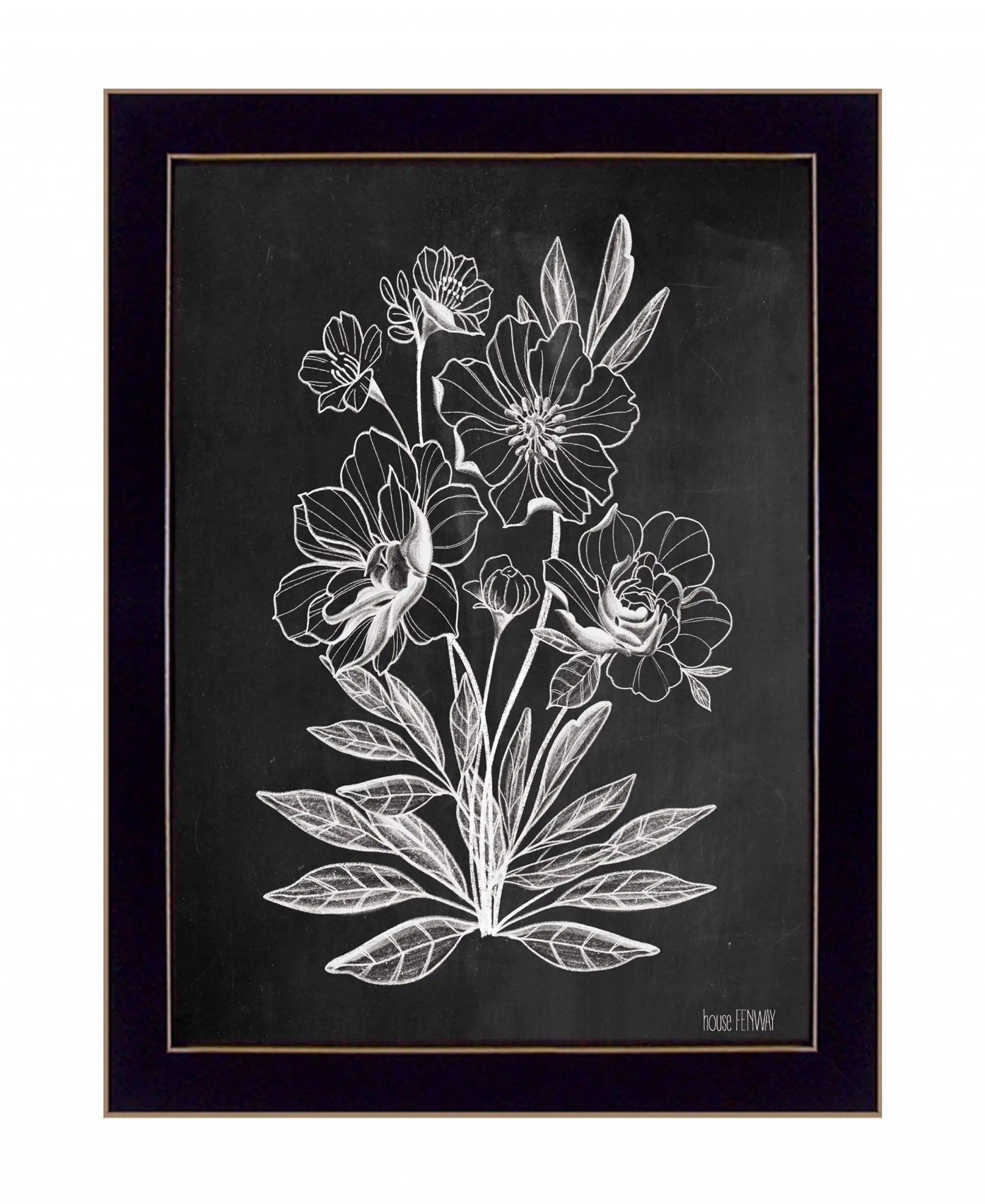 Vintage Chalkboard 1 Black Framed Print Wall Art - Homeroots - Flyclothing LLC