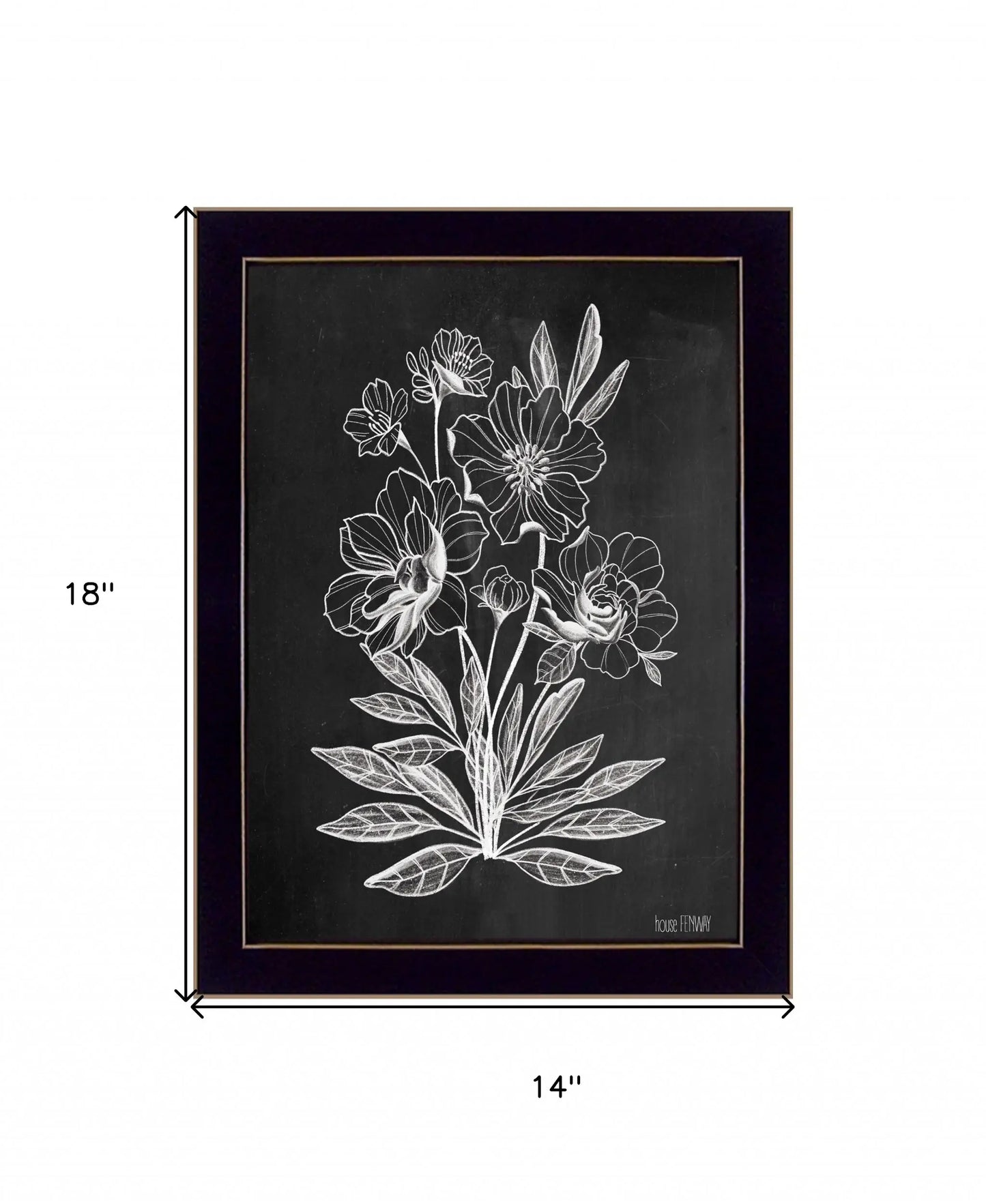 Vintage Chalkboard 1 Black Framed Print Wall Art - Homeroots - Flyclothing LLC