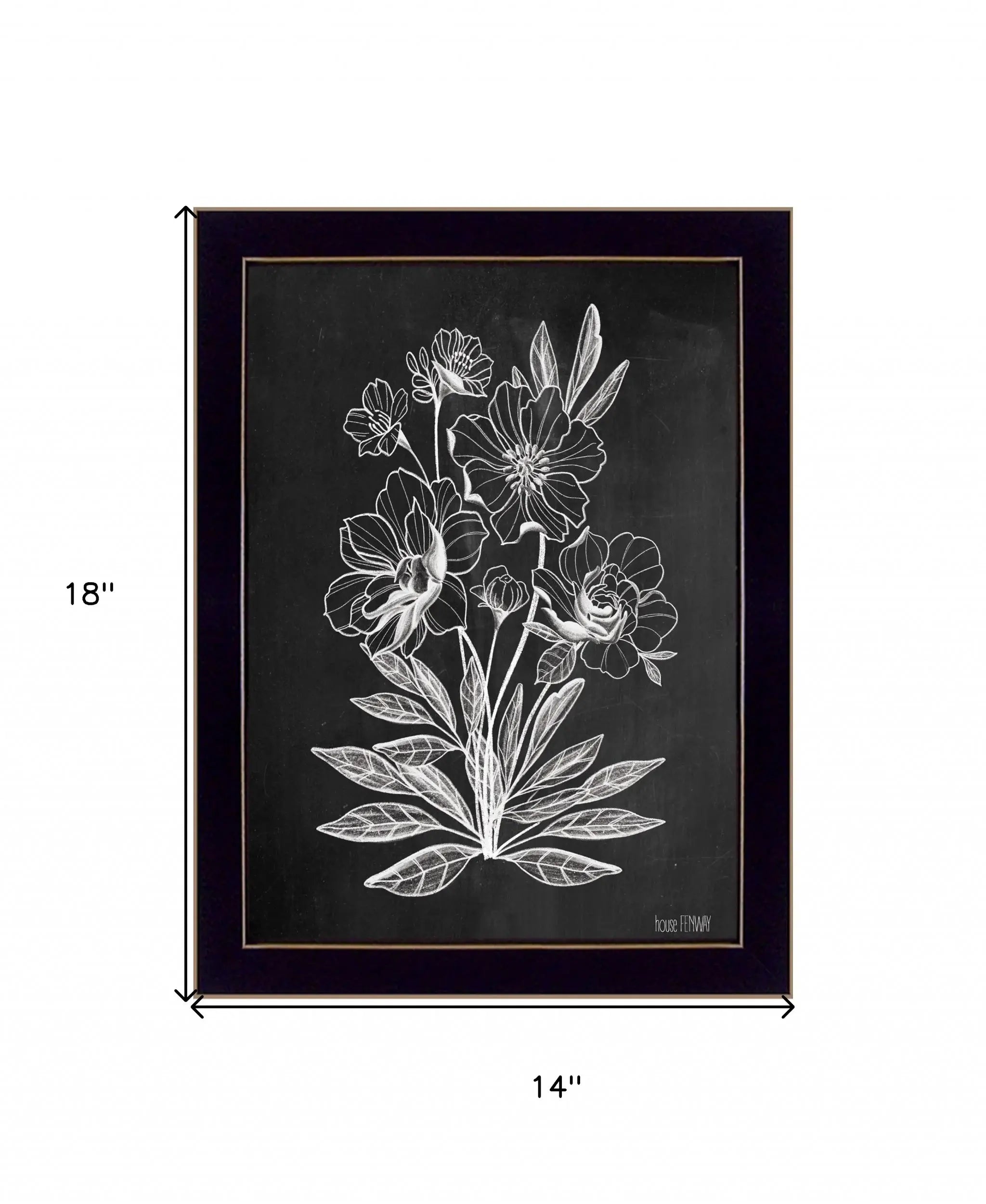 Vintage Chalkboard 1 Black Framed Print Wall Art - Homeroots - Flyclothing LLC