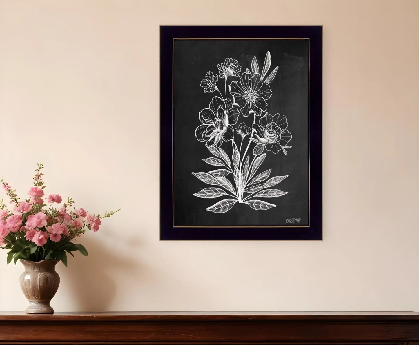 Vintage Chalkboard 1 Black Framed Print Wall Art - Homeroots - Flyclothing LLC