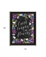 Earth Laughs in Flowers 1 Black Framed Print Wall Art - Homeroots - Flyclothing LLC