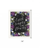 Earth Laughs in Flowers 2 White Framed Print Wall Art - Homeroots - Flyclothing LLC