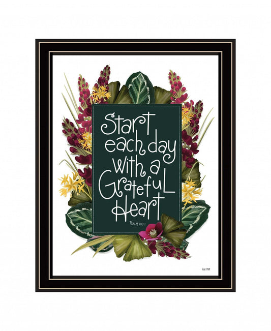 Grateful Heart 1 Black Framed Print Wall Art - Homeroots - Flyclothing LLC