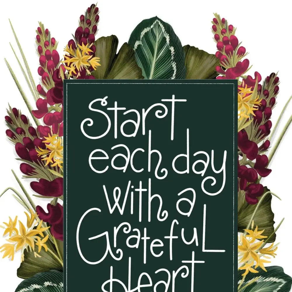 Grateful Heart 1 Black Framed Print Wall Art - Homeroots - Flyclothing LLC