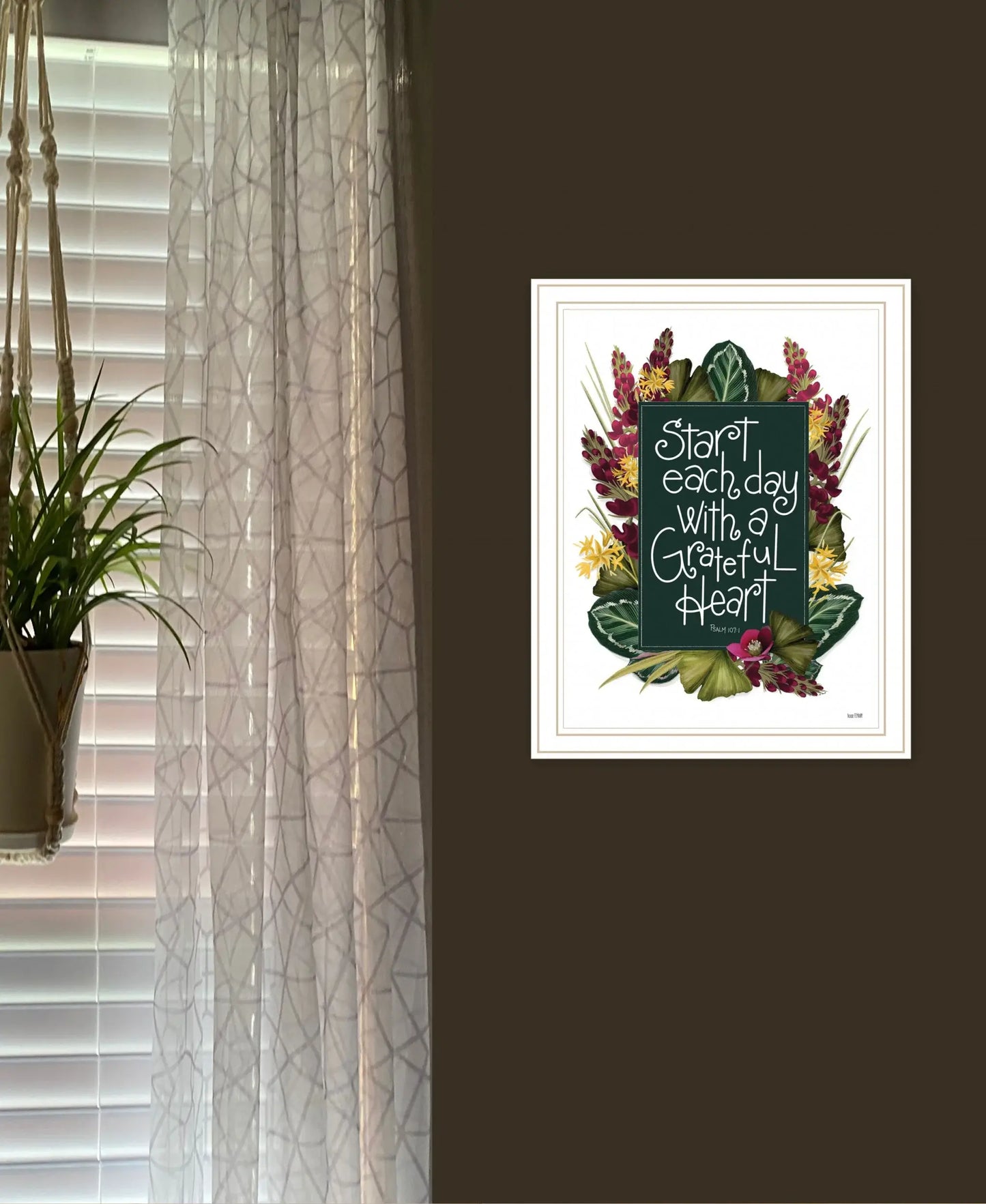 Grateful Heart 2 White Framed Print Wall Art - Homeroots - Flyclothing LLC