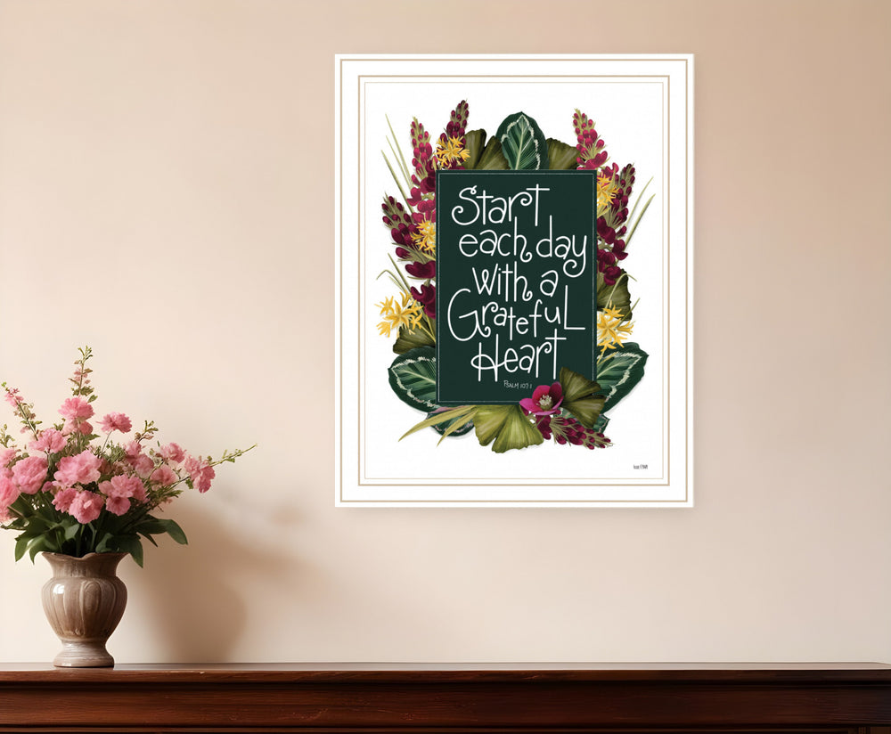 Grateful Heart 2 White Framed Print Wall Art - Homeroots