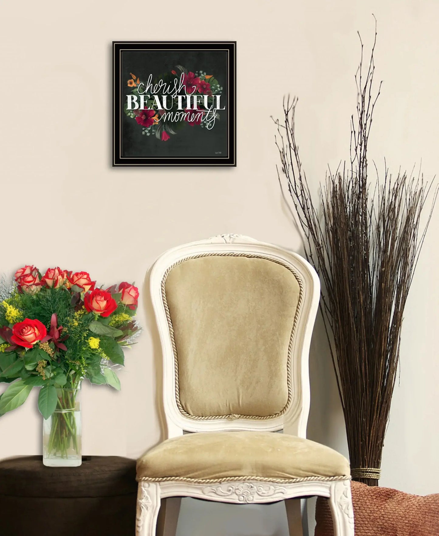 Cherish the Moments 1 Black Framed Print Wall Art - Homeroots - Flyclothing LLC