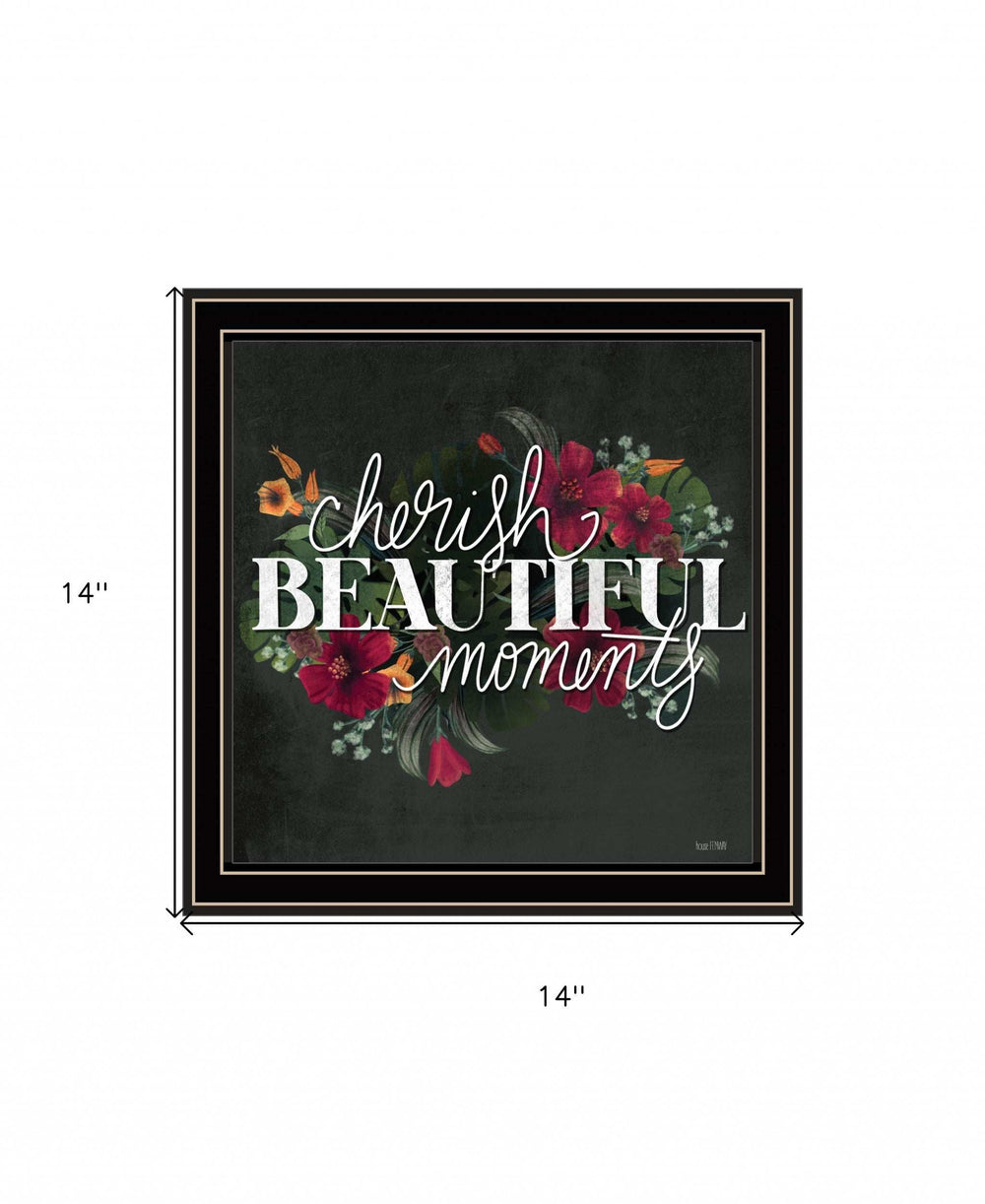 Cherish the Moments 1 Black Framed Print Wall Art - Homeroots - Flyclothing LLC