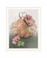 Farmhouse Daisy Basket 2 White Framed Print Wall Art - Homeroots - Flyclothing LLC