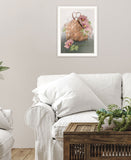 Farmhouse Daisy Basket 2 White Framed Print Wall Art - Homeroots
