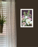 Wild For Plum Bouquet 1 White Framed Print Wall Art - Homeroots - Flyclothing LLC