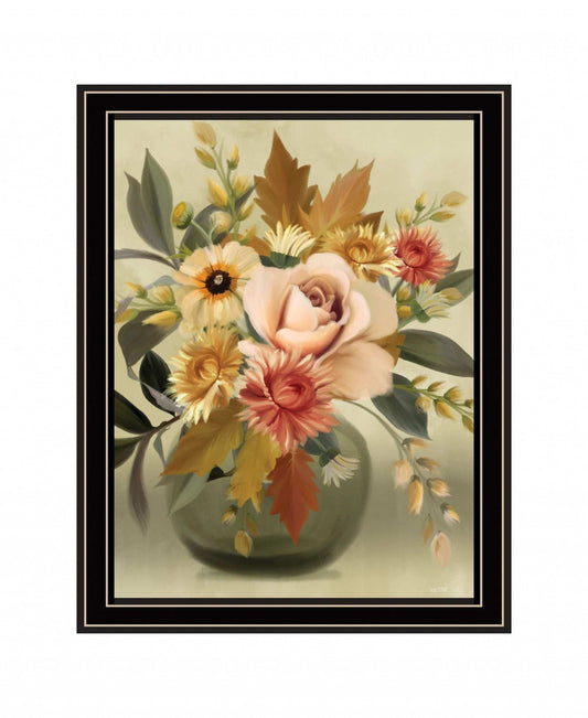 Autumn Bouquet 1 Black Framed Print Wall Art - Homeroots - Flyclothing LLC