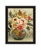Autumn Bouquet 1 Black Framed Print Wall Art - Homeroots