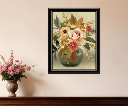 Autumn Bouquet 1 Black Framed Print Wall Art - Homeroots - Flyclothing LLC