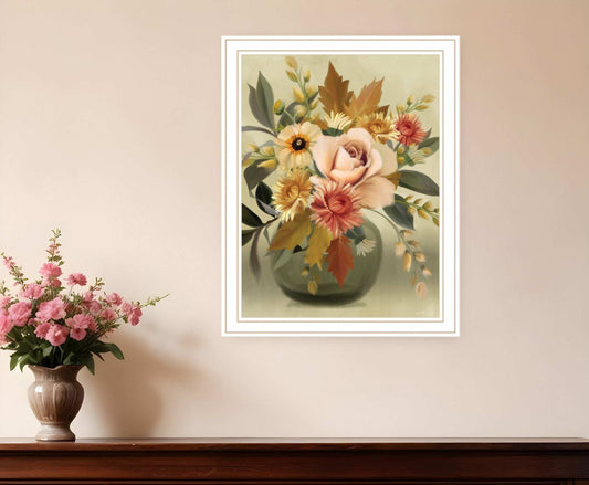 Autumn Bouquet 2 White Framed Print Wall Art - Homeroots - Flyclothing LLC