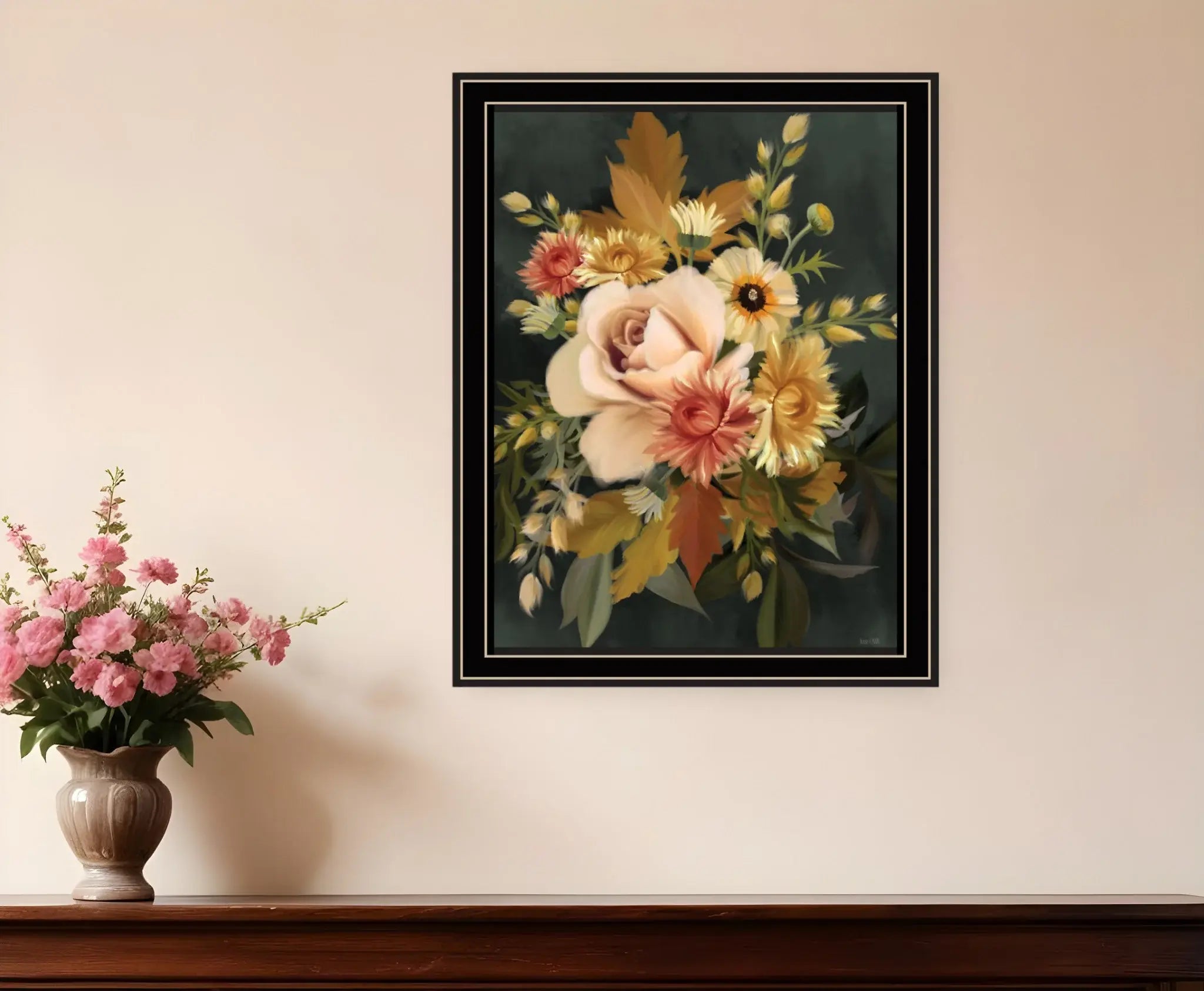 Romantic Autumn I 1 Black Framed Print Wall Art - Homeroots - Flyclothing LLC