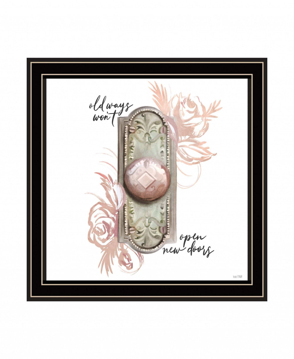 Old Ways in Blush 1 Black Framed Print Wall Art - Homeroots - Flyclothing LLC