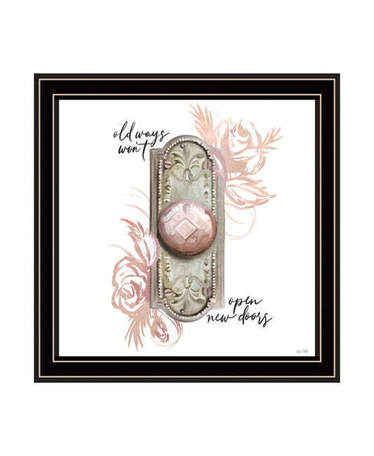 Old Ways in Blush 1 Black Framed Print Wall Art - Homeroots - Flyclothing LLC
