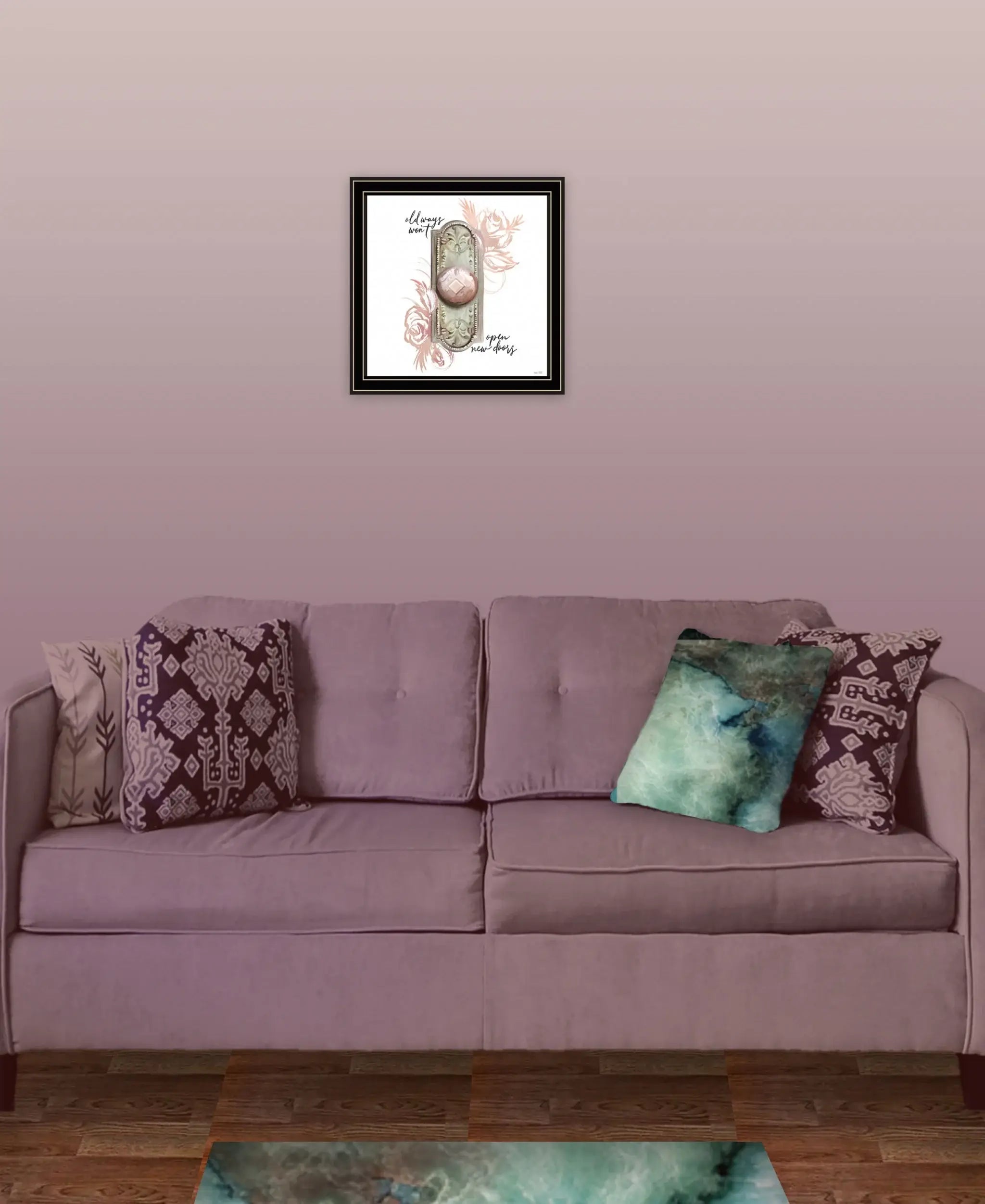 Old Ways in Blush 1 Black Framed Print Wall Art - Homeroots - Flyclothing LLC