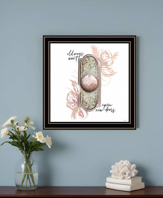 Old Ways in Blush 1 Black Framed Print Wall Art - Homeroots - Flyclothing LLC