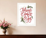 Tidings of Comfort and Joy 1 White Framed Print Wall Art - Homeroots - Flyclothing LLC