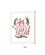 Joy to the World 1 White Framed Print Wall Art - Homeroots - Flyclothing LLC