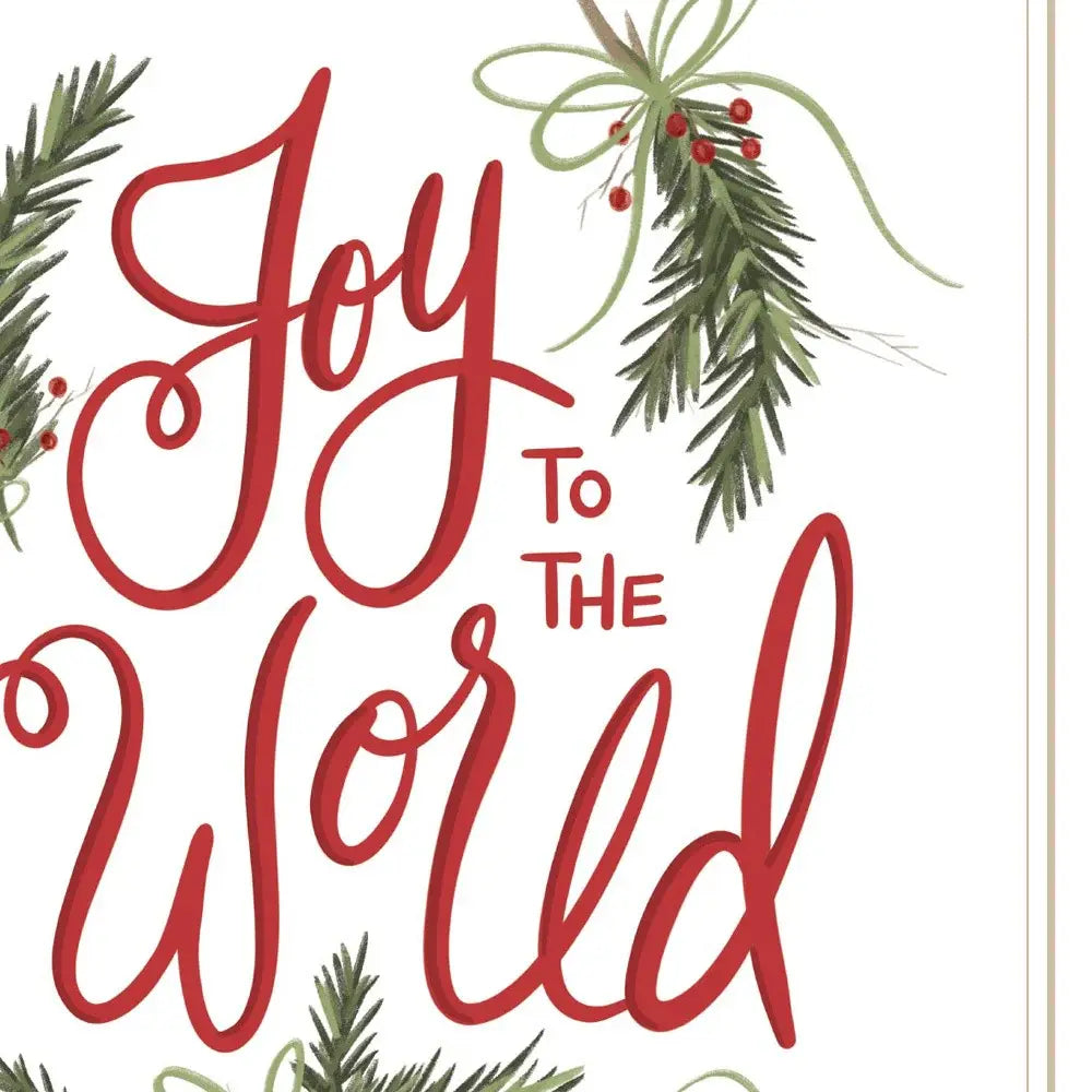 Joy to the World 1 White Framed Print Wall Art - Homeroots - Flyclothing LLC