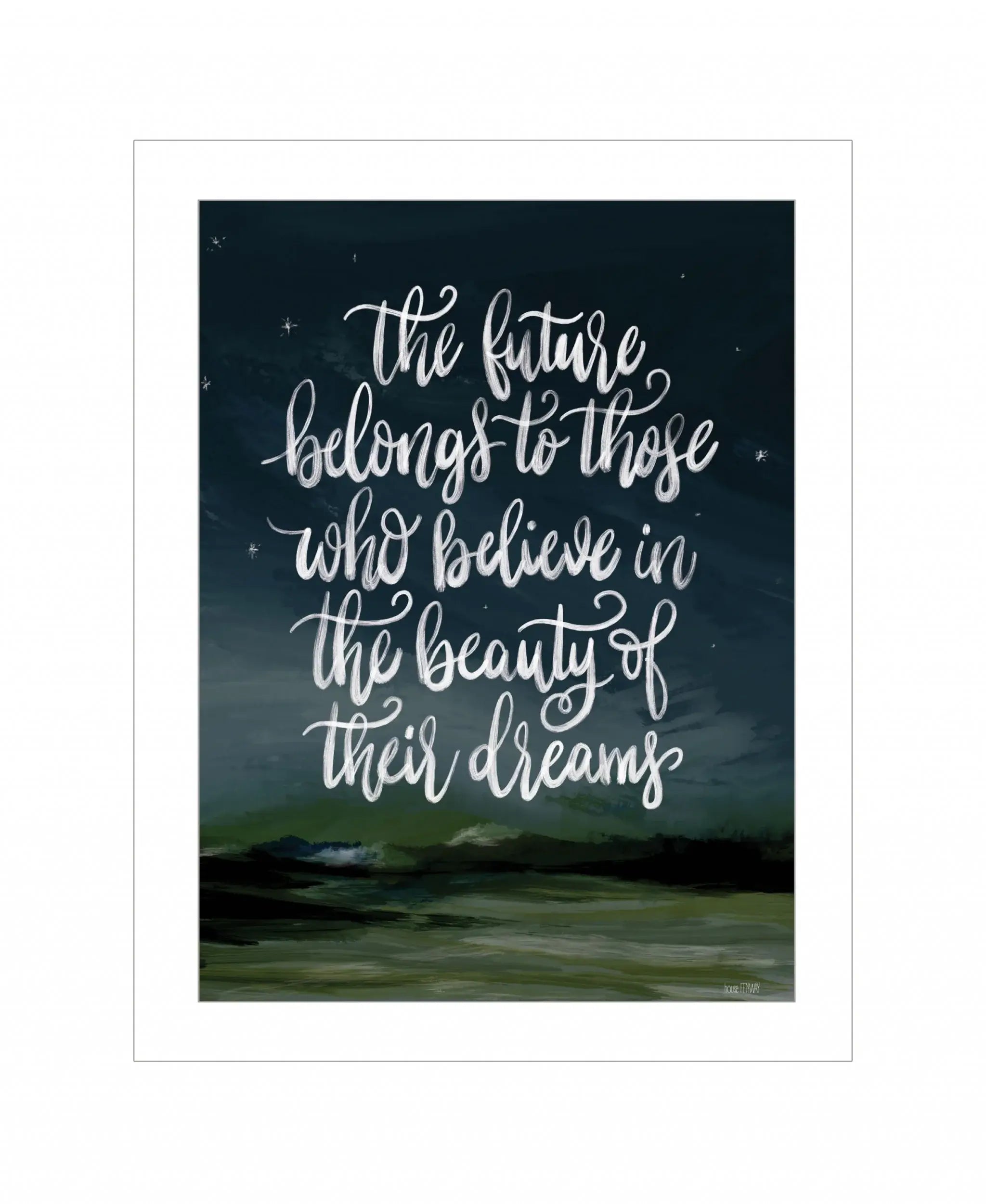 Beauty of Your Dreams 1 White Framed Print Wall Art - Homeroots - Flyclothing LLC