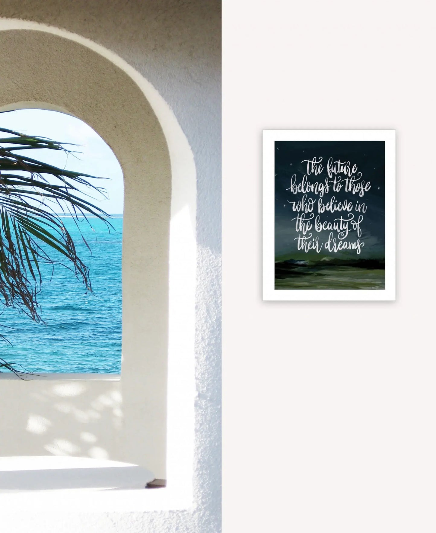 Beauty of Your Dreams 1 White Framed Print Wall Art - Homeroots - Flyclothing LLC