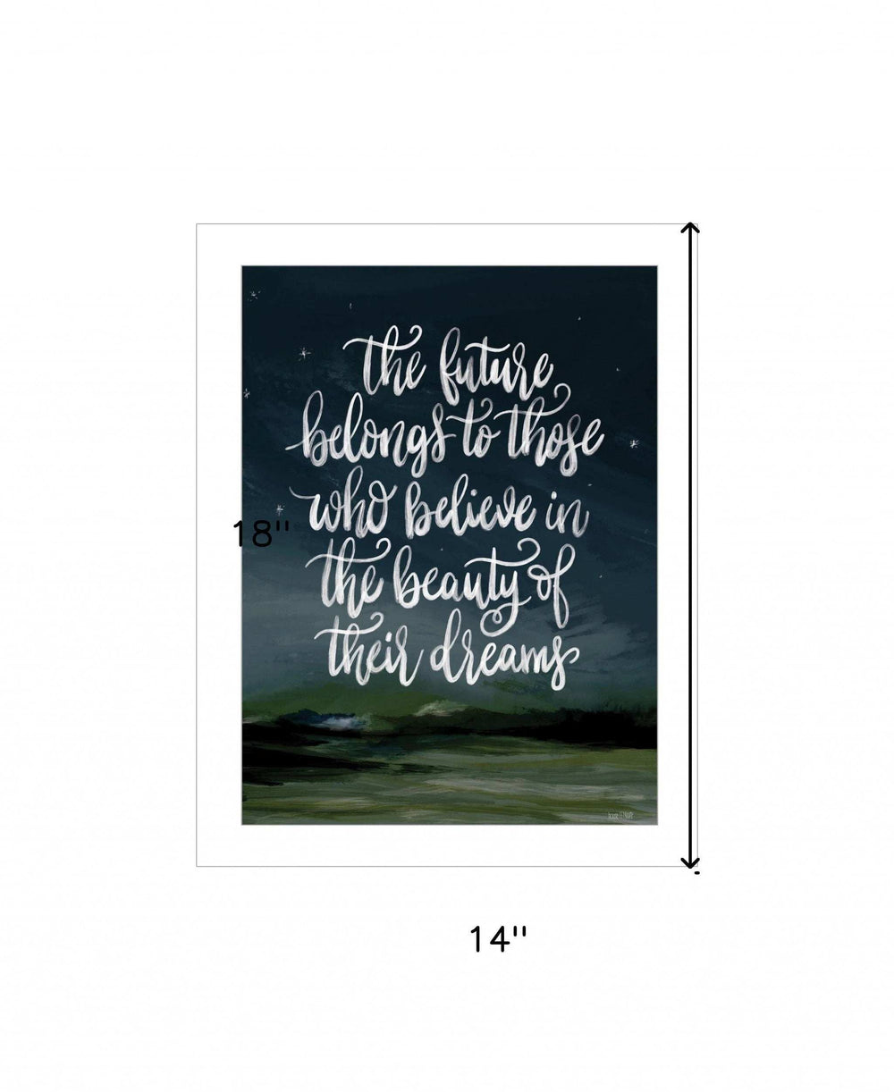 Beauty of Your Dreams 1 White Framed Print Wall Art - Homeroots - Flyclothing LLC