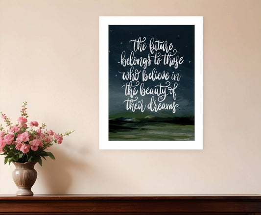 Beauty of Your Dreams 1 White Framed Print Wall Art - Homeroots - Flyclothing LLC