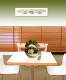 Stack of Tea CupsYellow White Framed Print Kitchen Wall Art - Homeroots - Flyclothing LLC