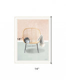 Happy Cat 2 White Framed Print Wall Art - Homeroots - Flyclothing LLC