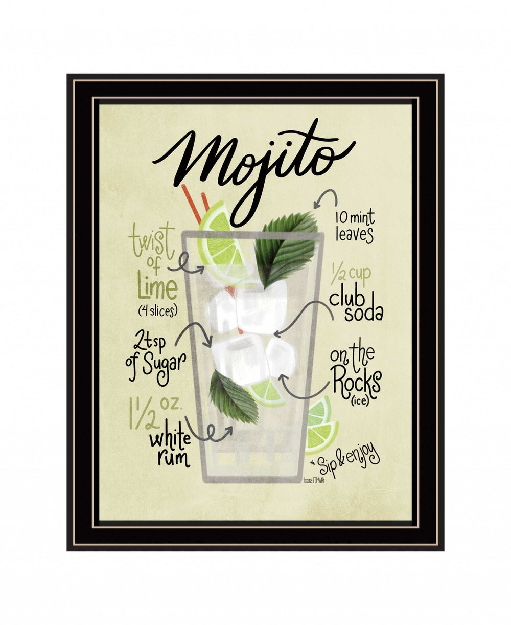 Mojito 1 Black Framed Print Wall Art - Homeroots - Flyclothing LLC