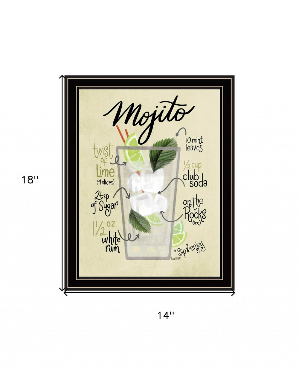 Mojito 1 Black Framed Print Wall Art - Homeroots - Flyclothing LLC
