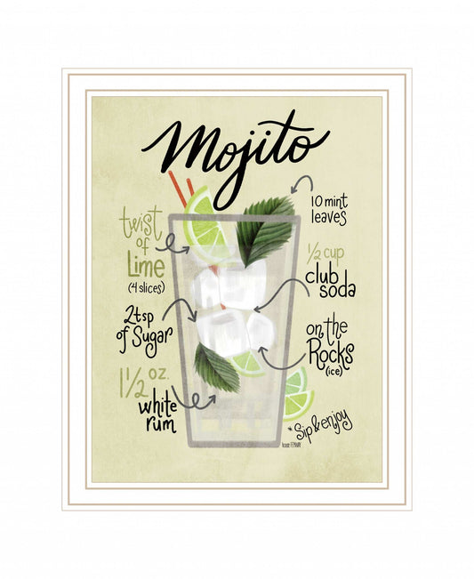 Mojito 2 White Framed Print Wall Art - Homeroots - Flyclothing LLC