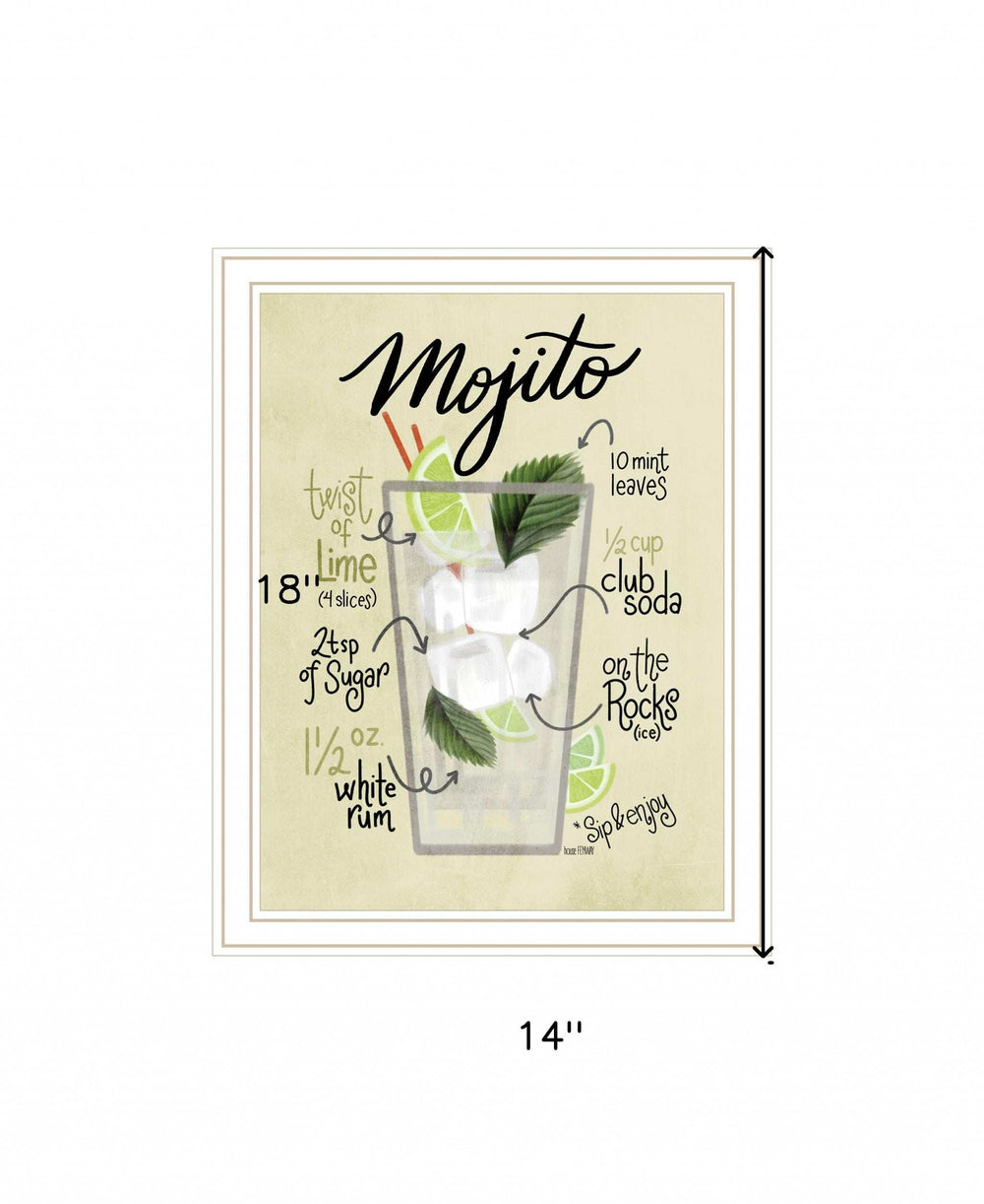 Mojito 2 White Framed Print Wall Art - Homeroots - Flyclothing LLC