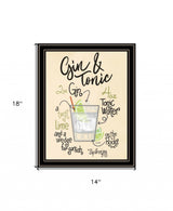Gin and Tonic 1 Black Framed Print Wall Art - Homeroots - Flyclothing LLC