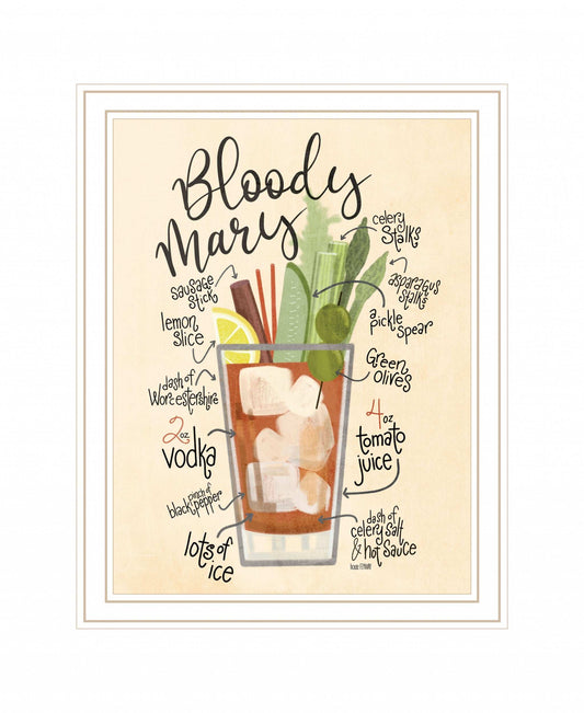 Bloody Mary 2 White Framed Print Wall Art - Homeroots - Flyclothing LLC