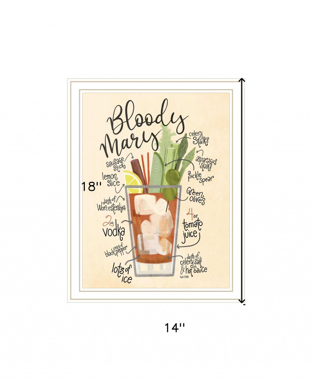 Bloody Mary 2 White Framed Print Wall Art - Homeroots - Flyclothing LLC