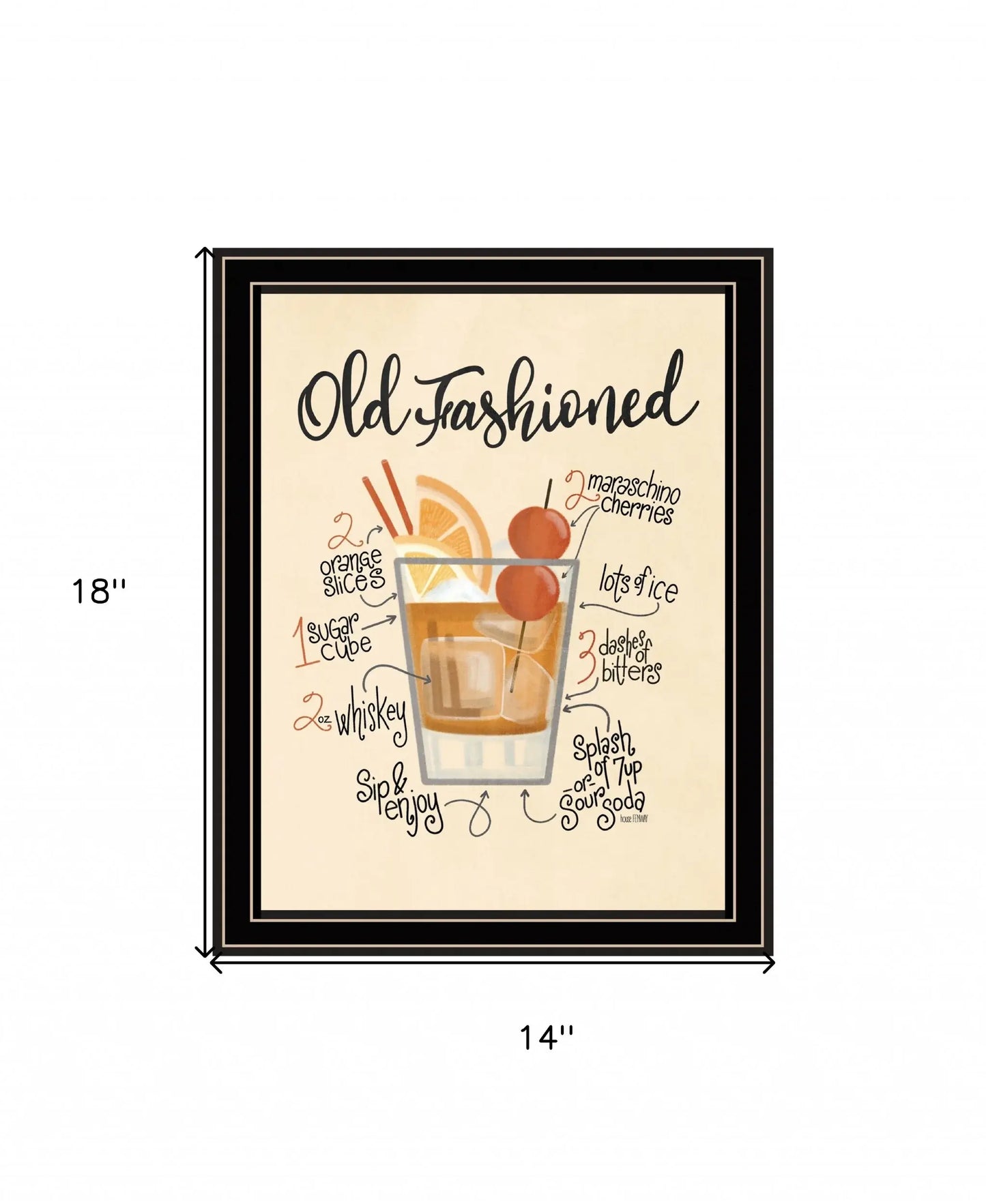 Old Fashioned 1 Black Framed Print Wall Art - Homeroots - Flyclothing LLC
