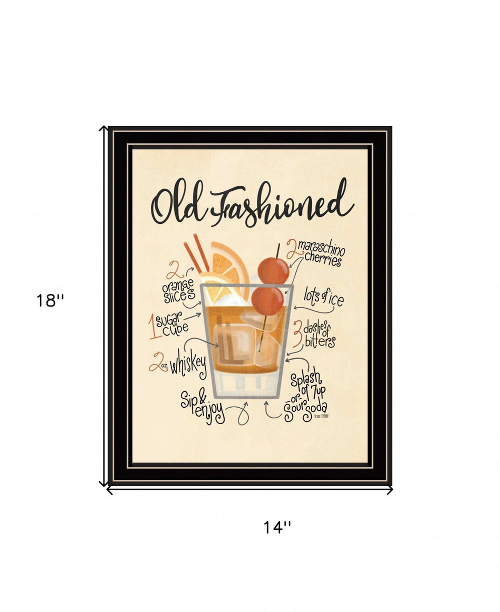 Old Fashioned 1 Black Framed Print Wall Art - Homeroots - Flyclothing LLC
