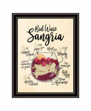 Red Wine Sangria 1 Black Framed Print Wall Art - Homeroots - Flyclothing LLC