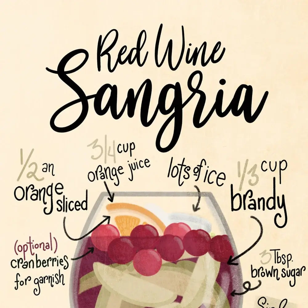 Red Wine Sangria 1 Black Framed Print Wall Art - Homeroots - Flyclothing LLC