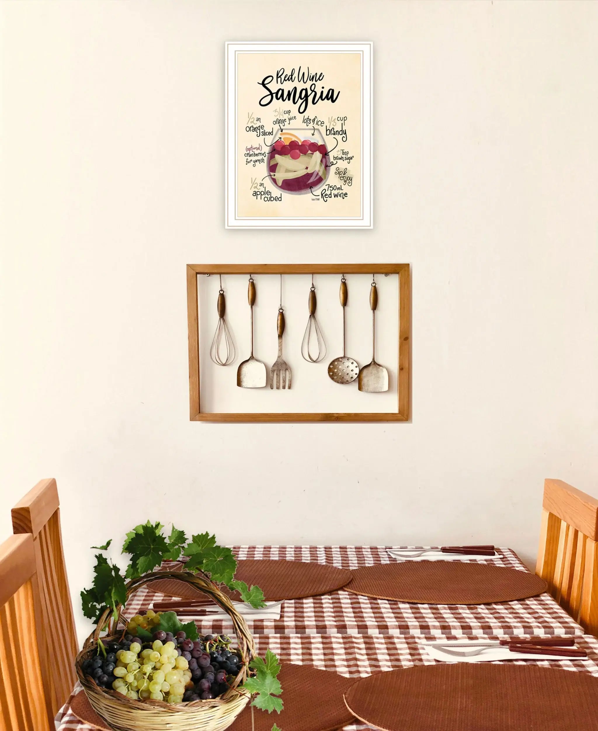 Red Wine Sangria 2 White Framed Print Wall Art - Homeroots - Flyclothing LLC