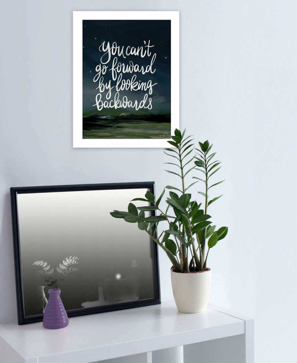 Go Forwards not Backwards 1 White Framed Print Wall Art - Homeroots - Flyclothing LLC