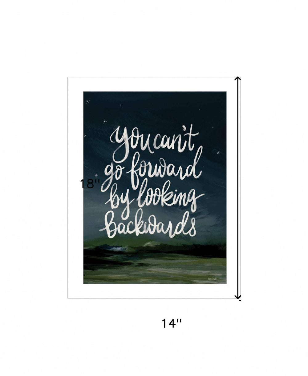 Go Forwards not Backwards 1 White Framed Print Wall Art - Homeroots - Flyclothing LLC